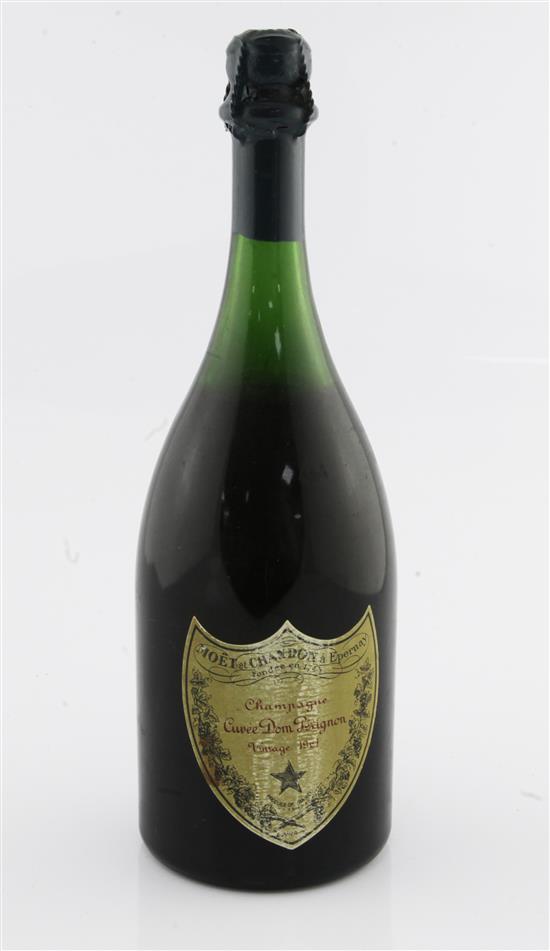 One bottle of Dom Perignon 1961 Vintage Champagne.